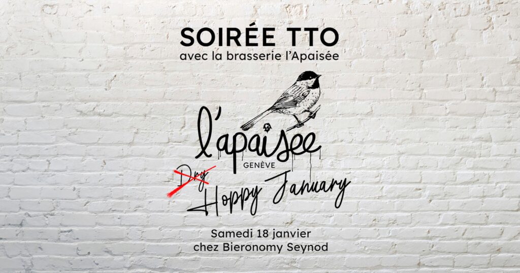 Visuel Soirée Événement TTO Tap Take Over Brasserie L'Apaisée Bar Bieronomy Seynod