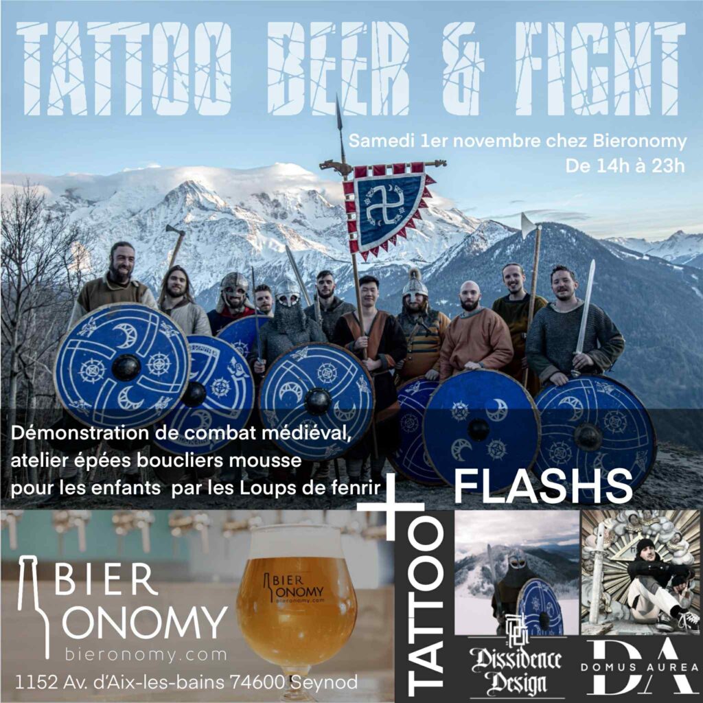 Tattoo Beer Fight Bieronomy Seynod Les Loups de Fenrir Dissidence Design Domus Aurea Bière Craft Annecy