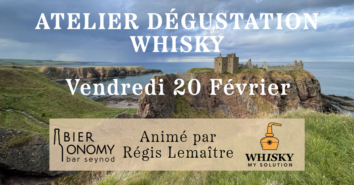 Atelier dégustation whisky chez Bieronomy Seynod : voyage en 6 whiskies avec Régis Lemaître (Whisky My Solution)