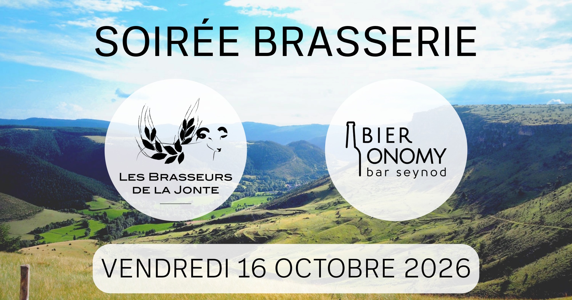 Soirée Les Brasseurs de la Jonte chez Bieronomy Seynod – Vendredi 16 octobre 2026
